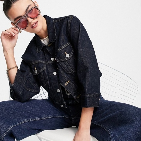 Levi’s Premium Loose Sleeve Trucker Jacket Gotta Dip Hemp - Picture 1 of 11